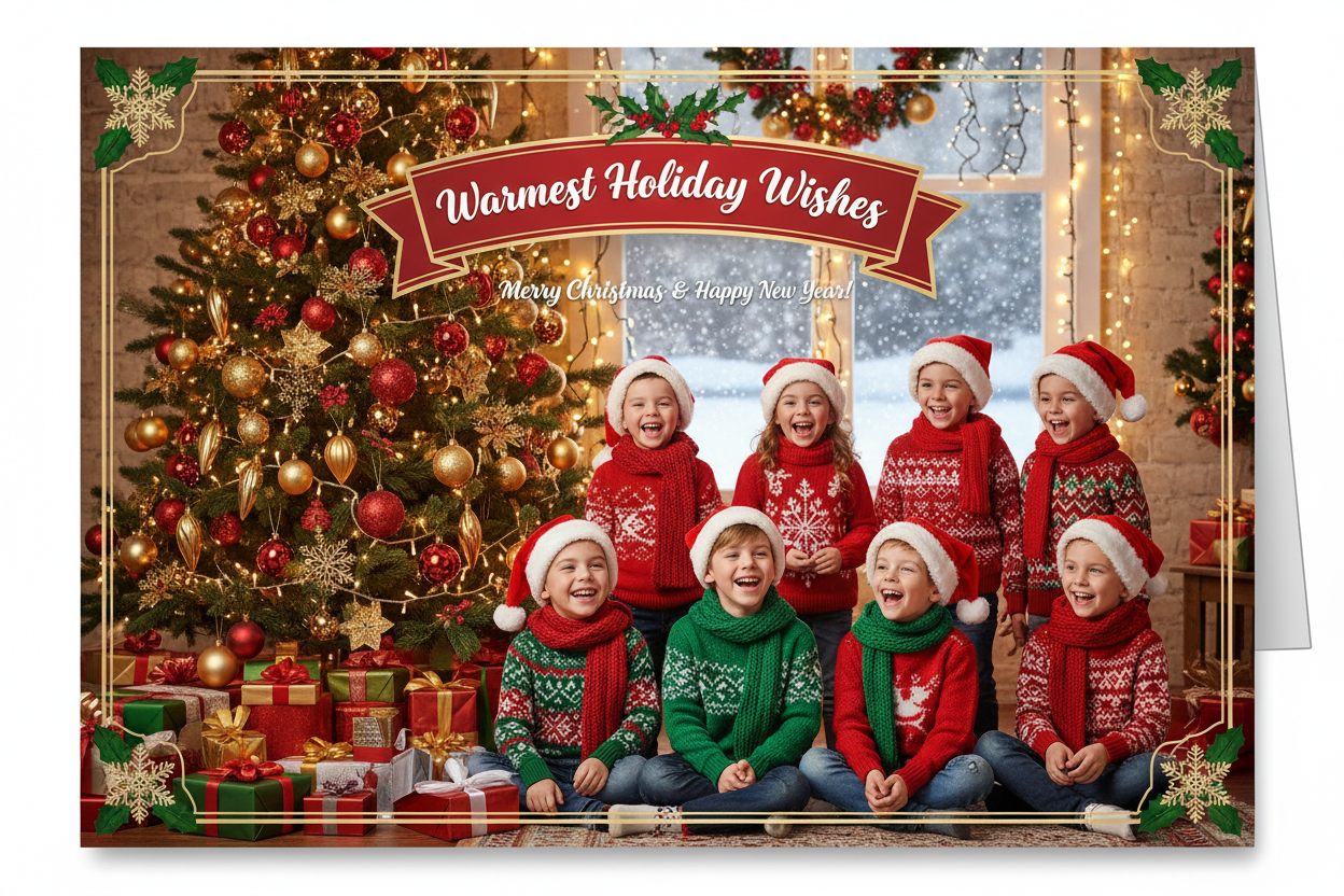 CARD CHILDREN CRISMAS